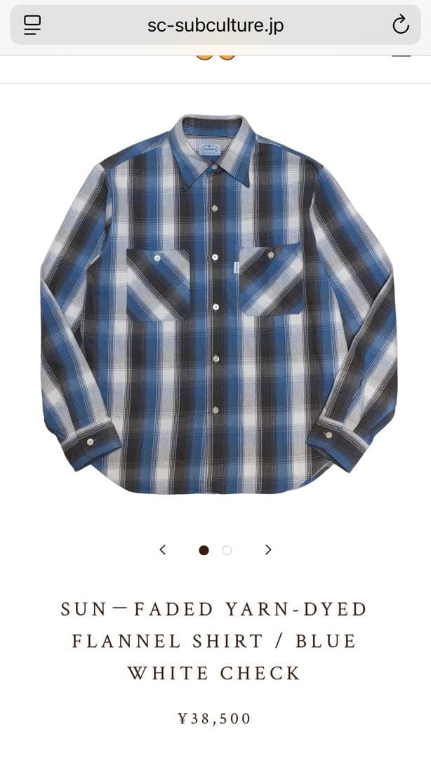 サブカルチャー　SC チェックシャツ　3
