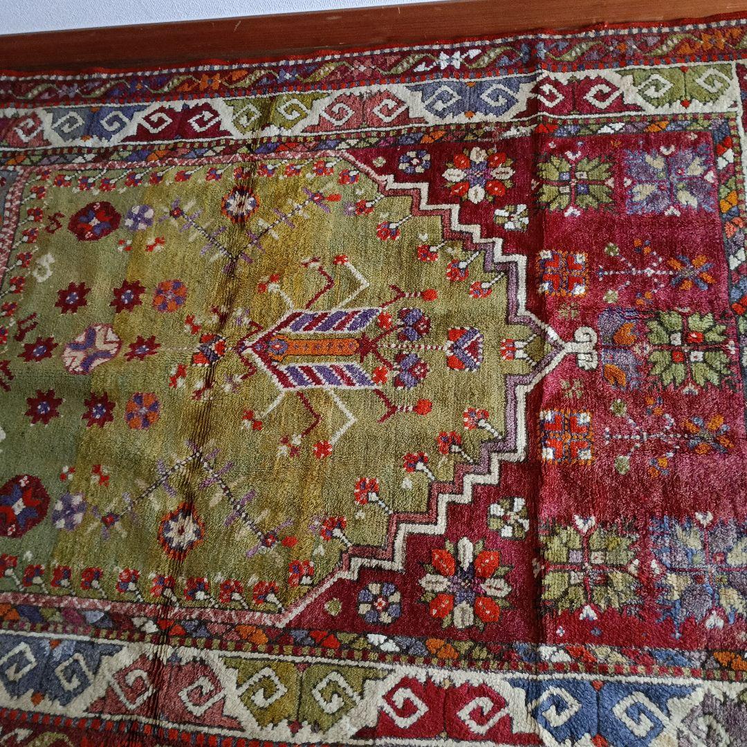 ペルシャ絨毯　トルコ絨毯　トライバルラグ　草木染　アンティーク