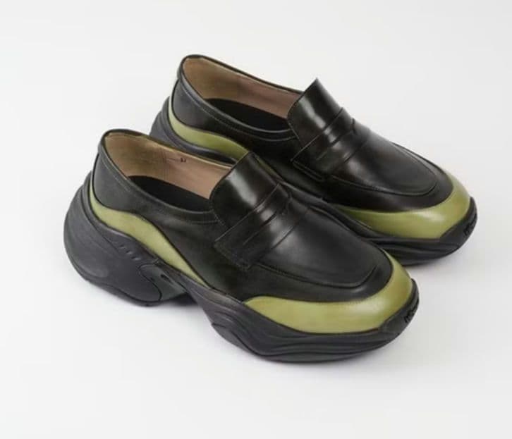 HTHREE - LEBE ペニーローファー - オリーブグリーン