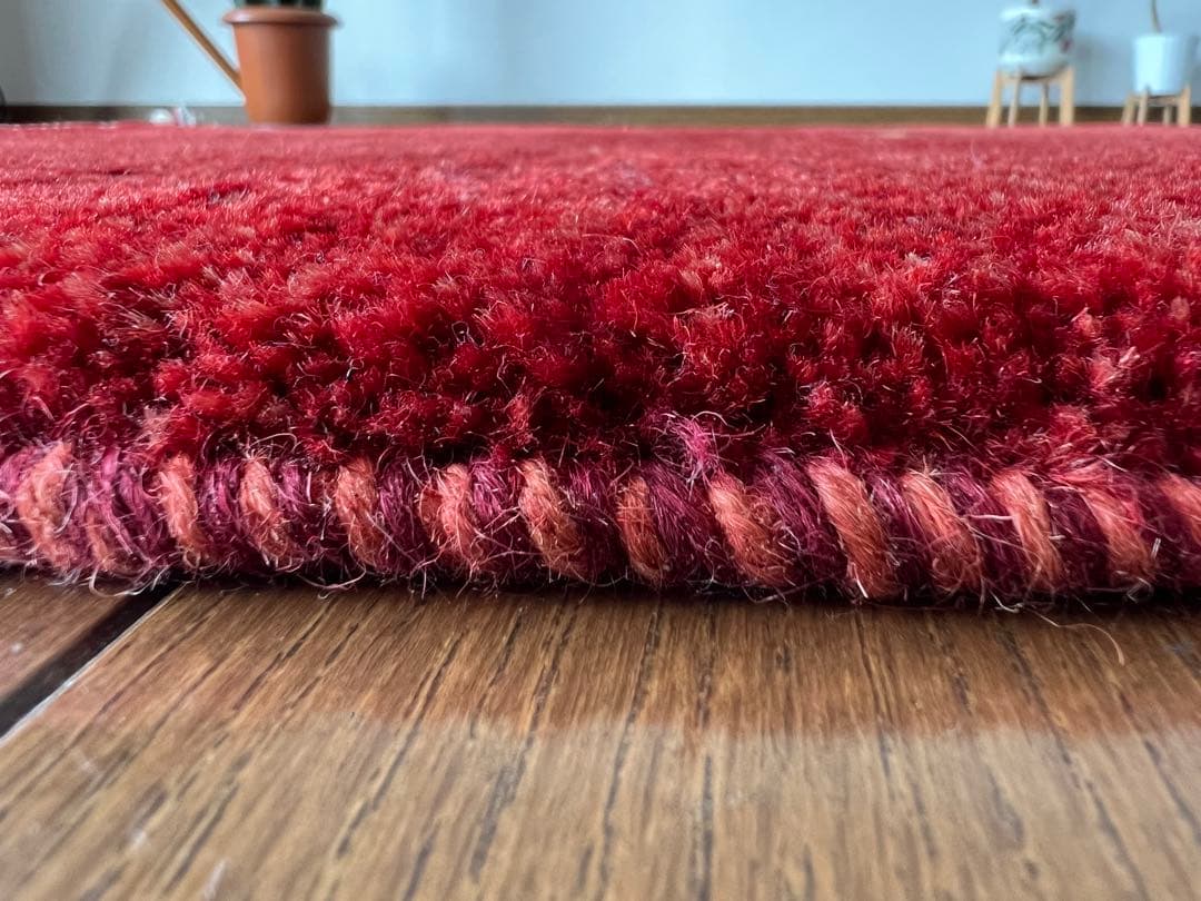 ギャッベ　ペルシャ産（104×153)　1点もの　カーペット　ウール100%