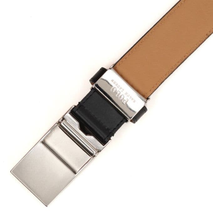 お値下●新品 ●日本製 ポロ ラルフローレン レザー ベルト 黒 高級