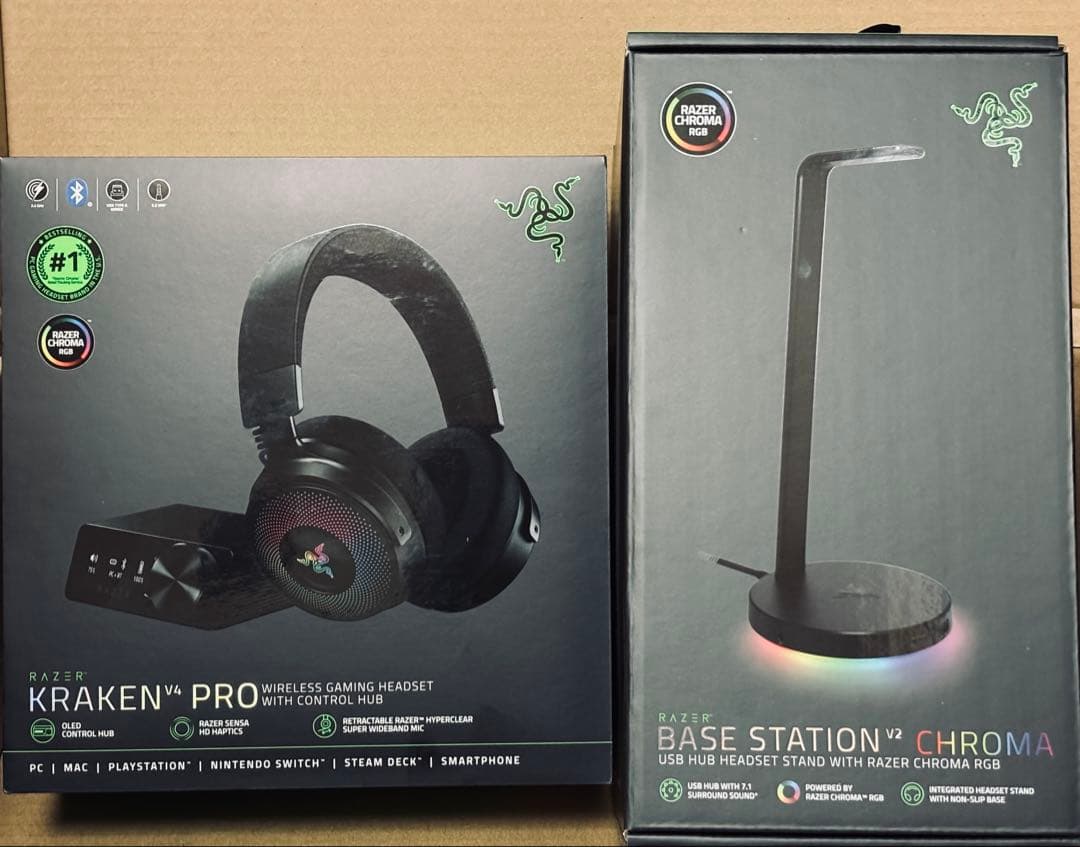 Razer Kraken V4 Pro／Base Station Chroma