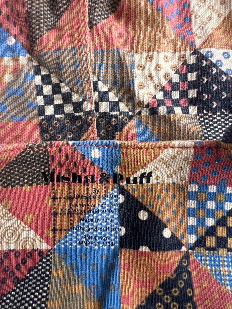 mishaand puff パッチワーク　オーバーオール　3y