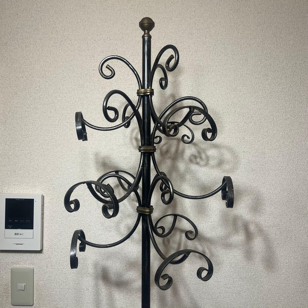 アンティーク アイアンコートハンガー ポールハンガー コートスタンド コート掛け