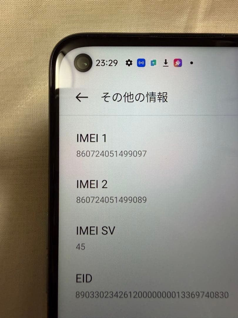 OPPO reno5A アイスブルー　SIMフリー