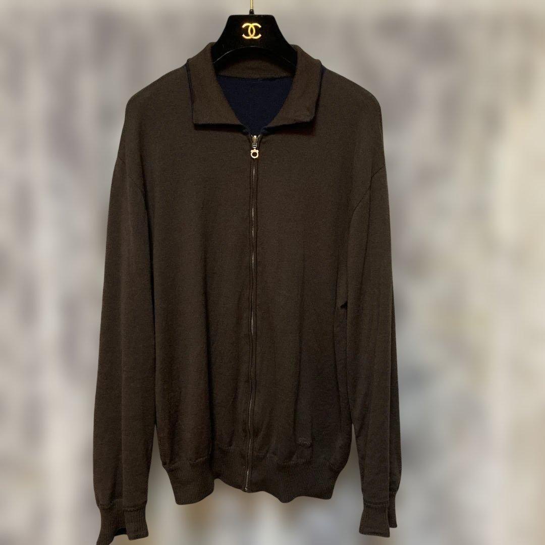 Ferragamo フェラガモ　リバーシブルジップアップ セーター