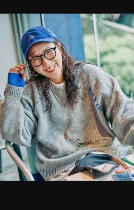 【be with M】Misayo 配色ドルプルオーバー グレー