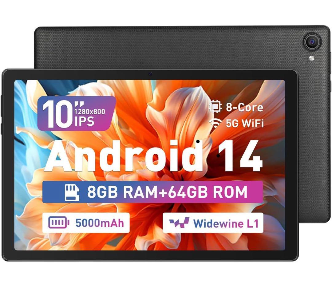 タブレット10インチ Android 14 アンドロイド 2025最新モデル