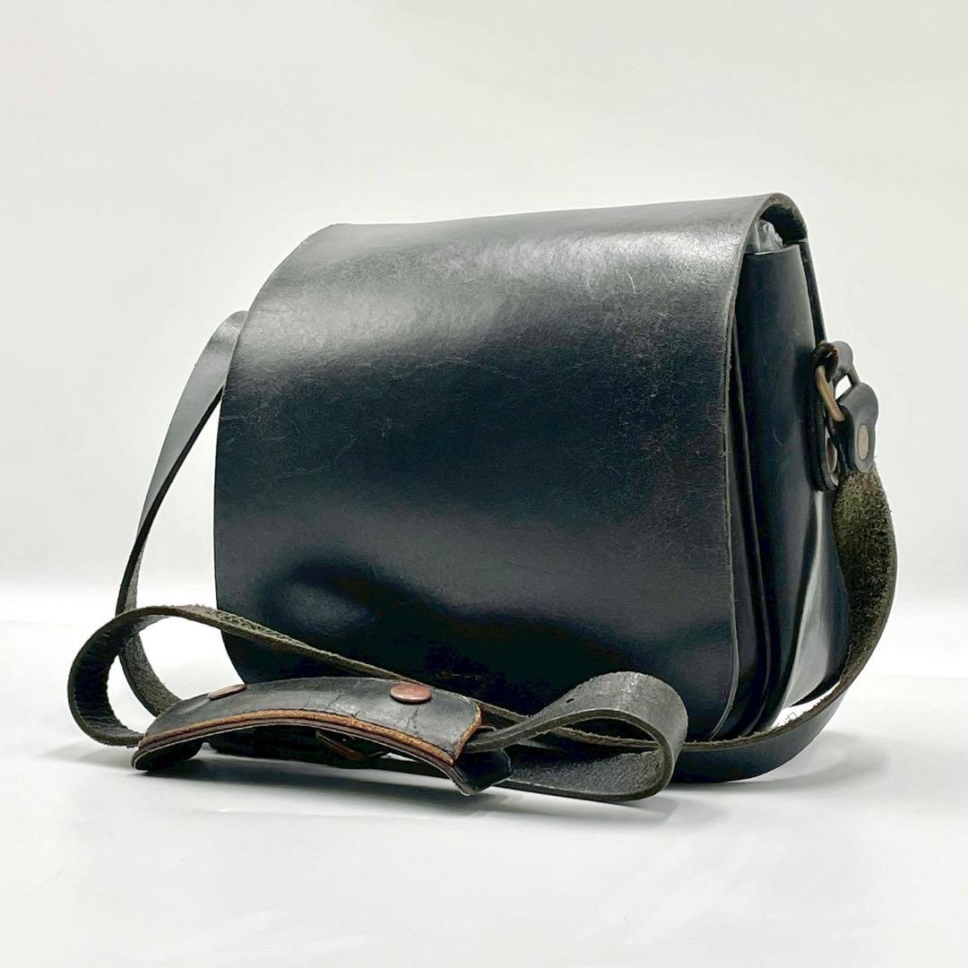 Herz ヘルツ ショルダーバッグ メッセンジャー オールレザー ブラック 黒