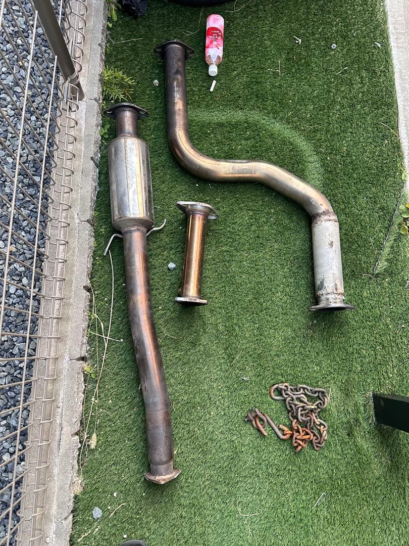 シビックej1用 中間マフラー 触媒ストレート