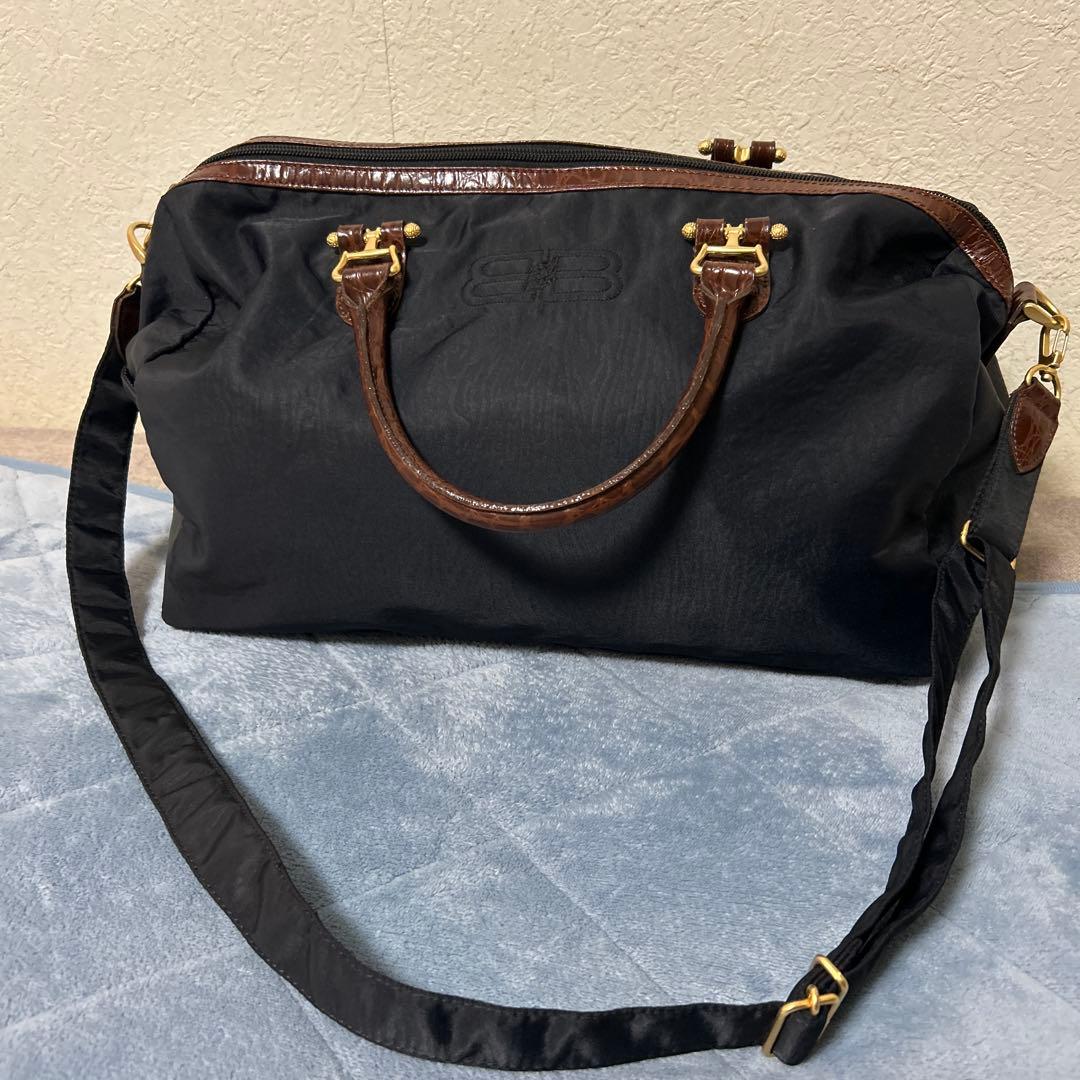 BALENCIAGA 2wayボストンバッグ ネイビー