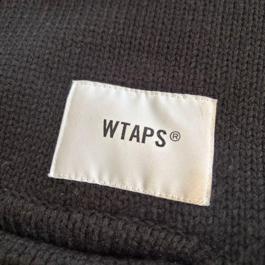 WTAPS 222MADT-KNM04 サイズ02 黒 肉厚ニットカーディガン
