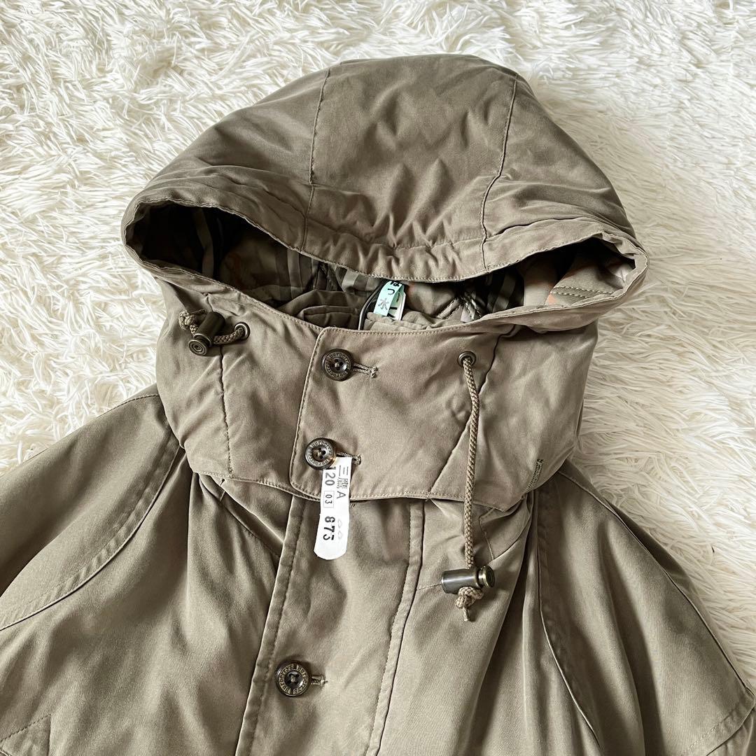 Burberrys　フードジャケット コート ノバチェック 中綿ライナー　玉虫色