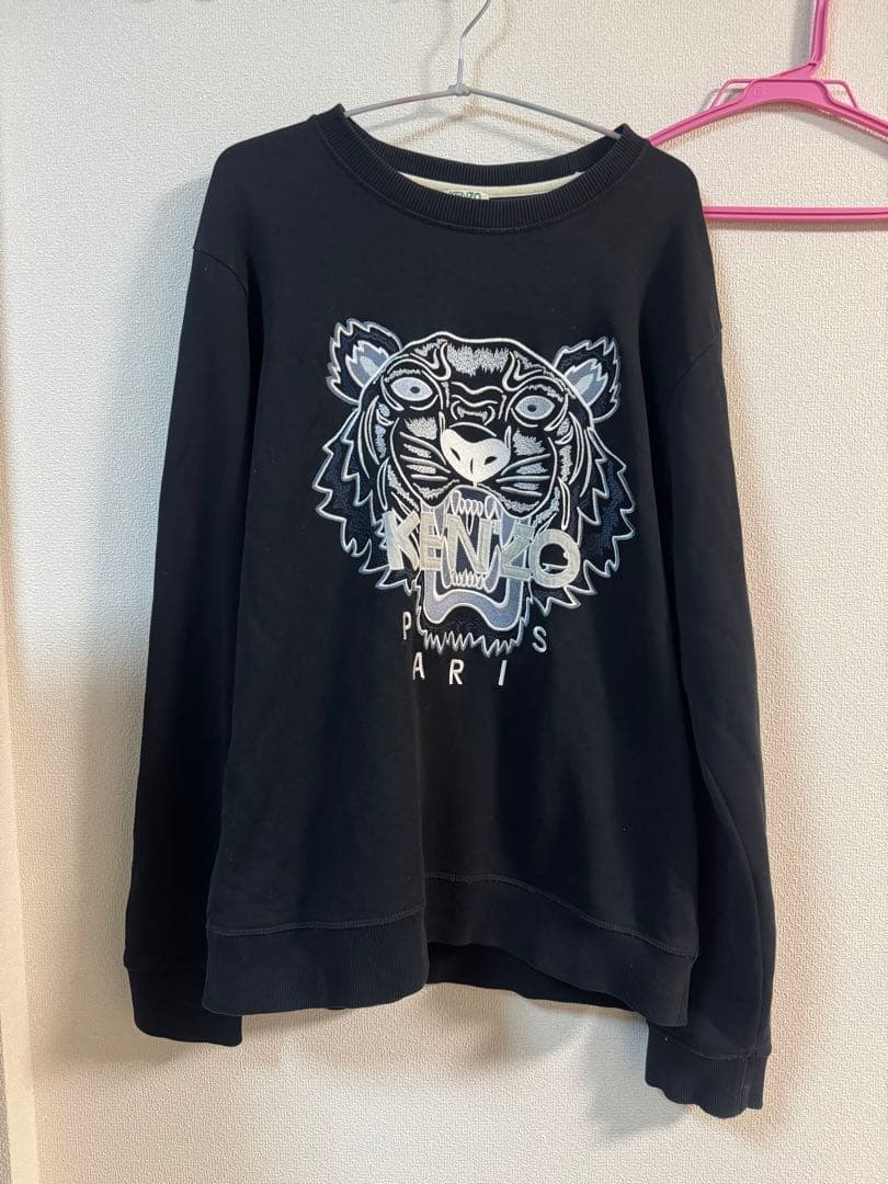 KENZO トラ刺繍 ブラックスウェット Lサイズ