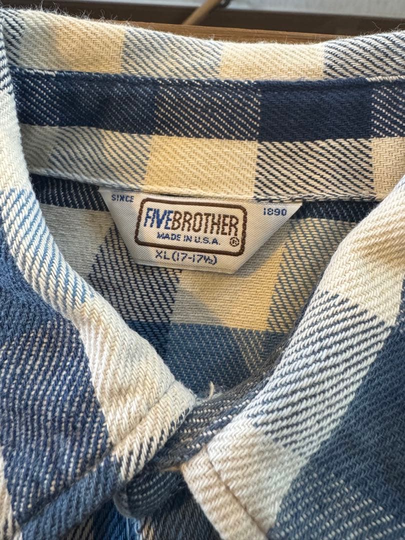 ビンテージ　ビッグサイズ　five brother ファイブブラザー　ネルシャツ