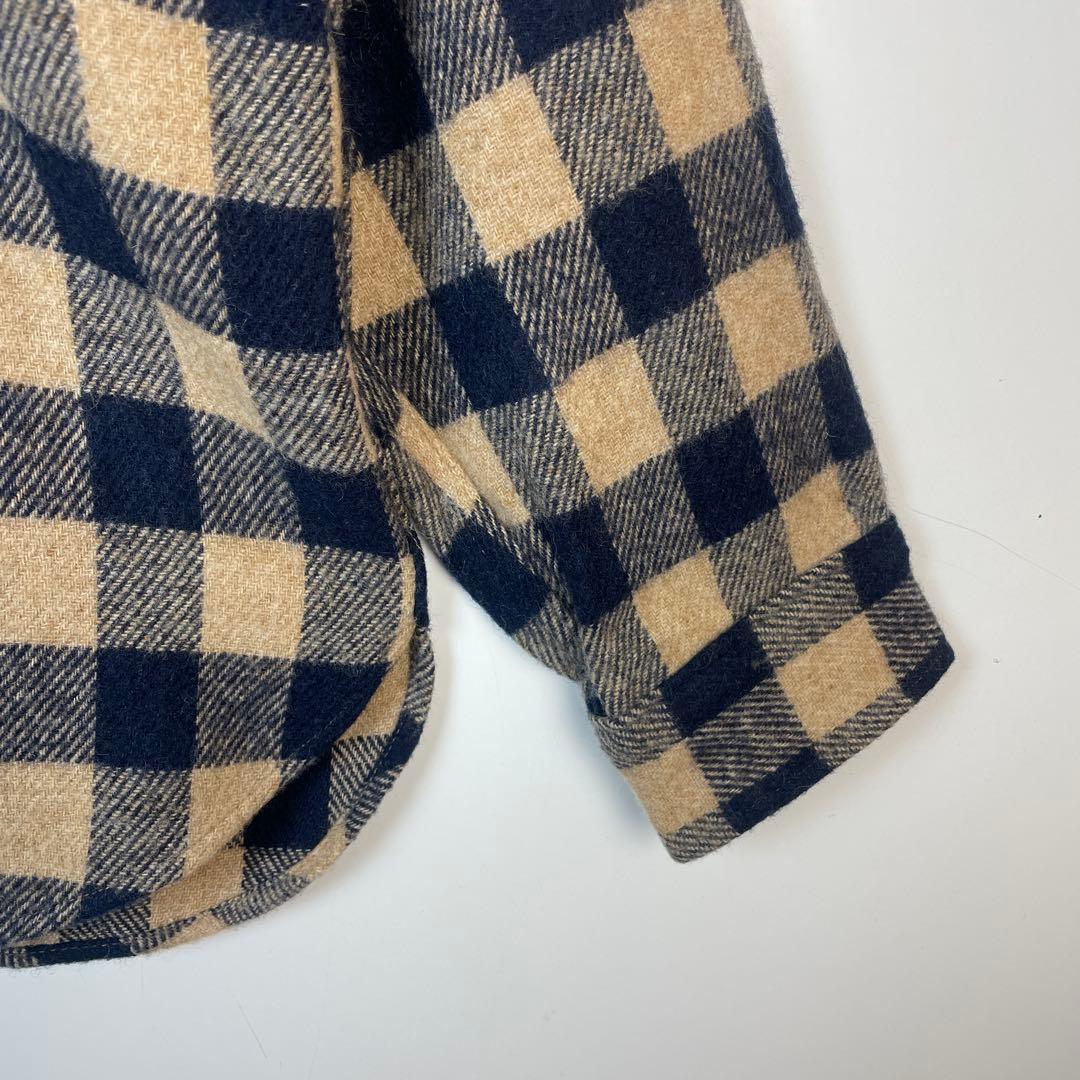 70's USA製　Wool rich バッファローチェック　三角タグ