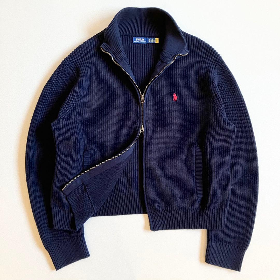 【ポロラルフローレン】2024年 ダブルジップ ドライバーズニット ショート丈