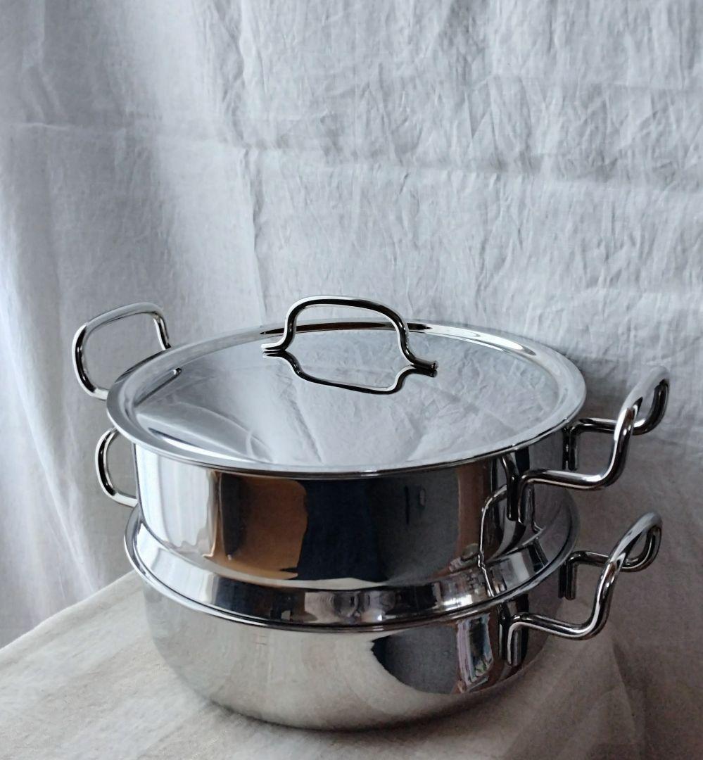 ジオプロダクト geo product／蒸し器付鍋25cm