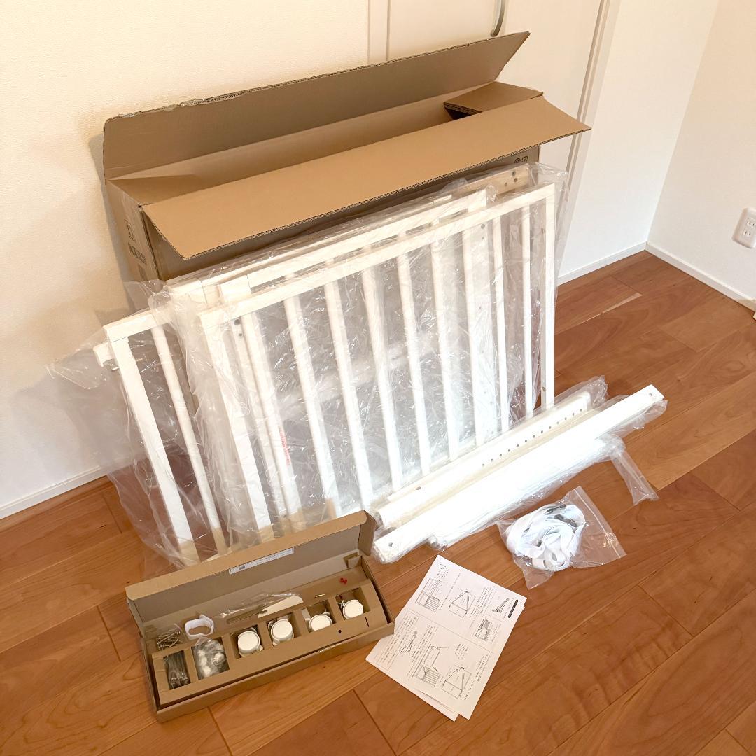 そいねーる ミニ ベビーベッド ホワイト & 専用マット・シーツ付き