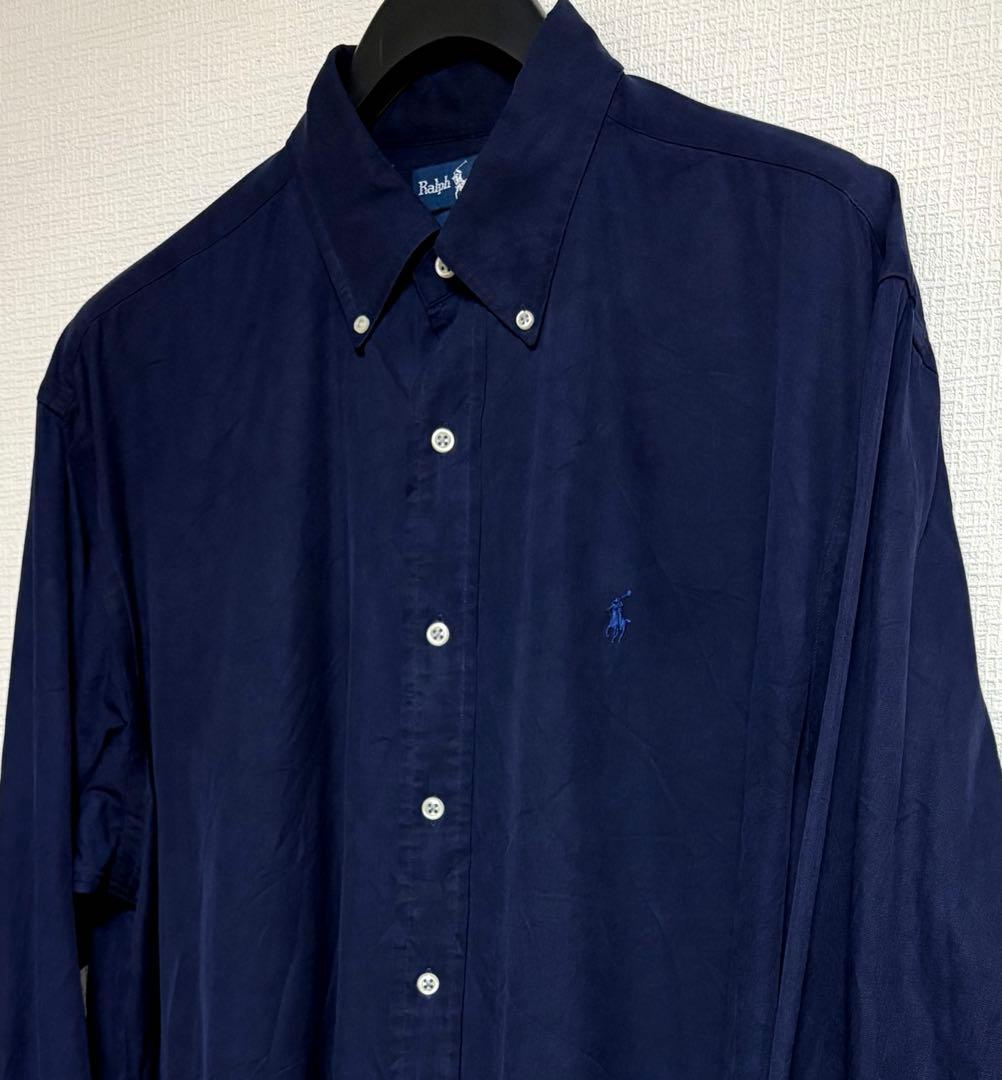 【超希少】ラルフローレン シルクコットン BLAKE 濃紺 L 激レア90s