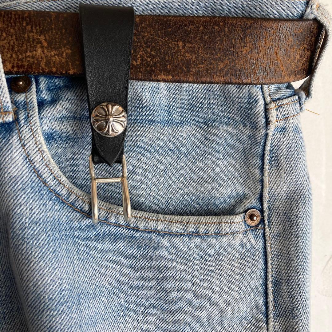 新春セール開催中！シルバー925 クロスボール　レザーベルト　BWL