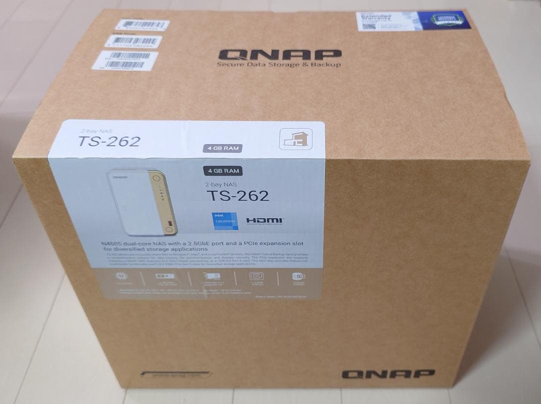 QNAP TS-262-4G NAS 2ベイ（未開封品）