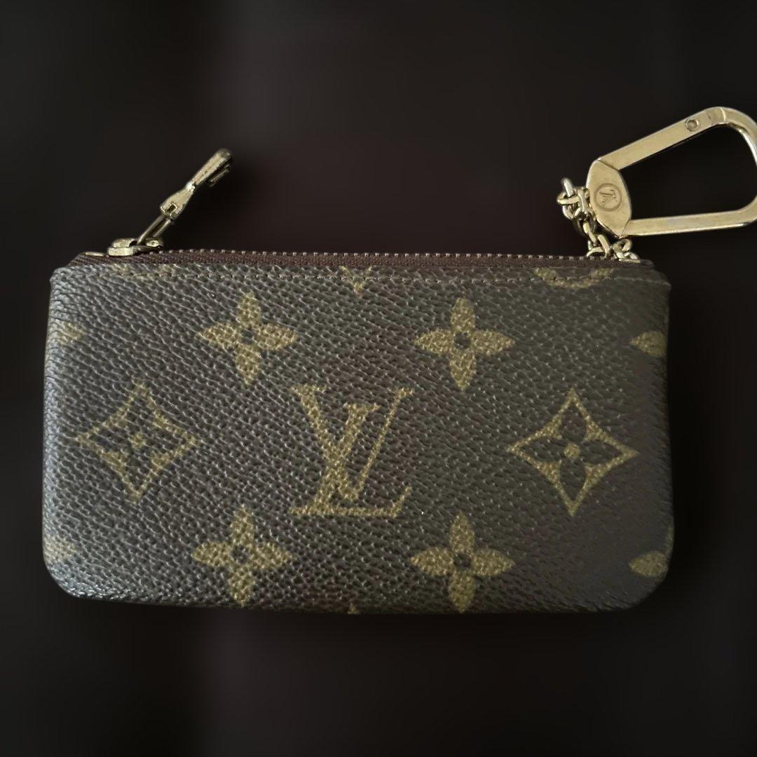 ルイヴィトン　モノグラム　ポシェットクレ　ケース　ブラウン