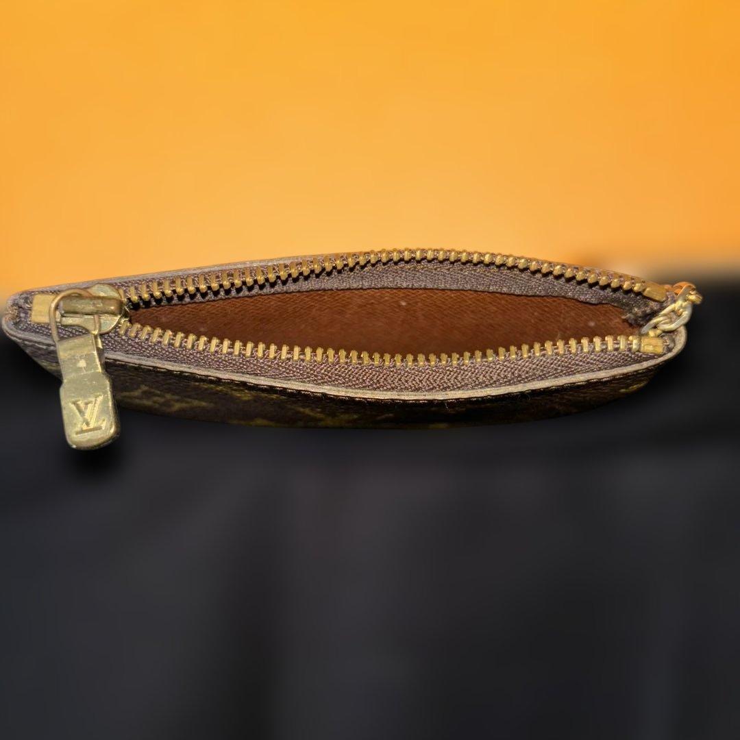 ルイヴィトン　モノグラム　ポシェットクレ　ケース　ブラウン