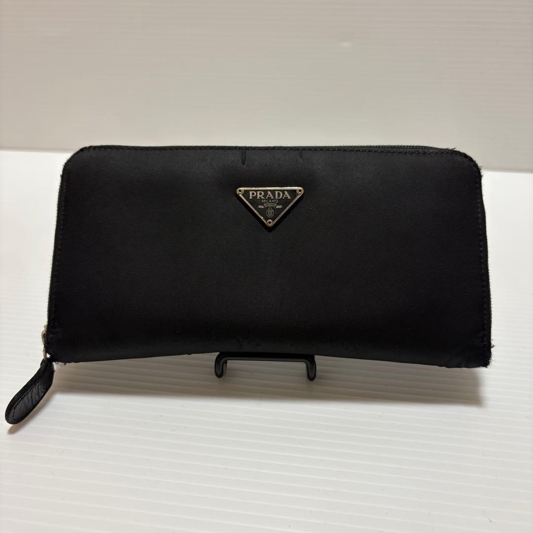 PRADA ブラック ナイロン 長財布