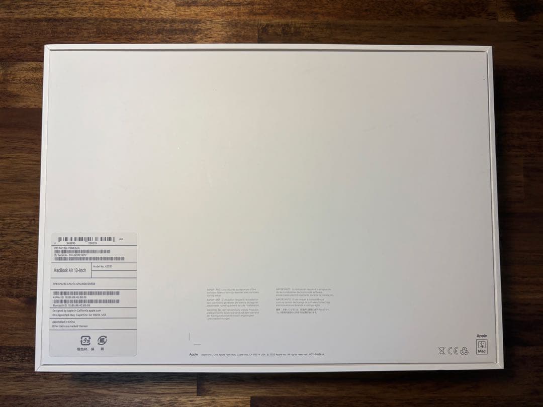 MacBook本体 M1 MacBook Air 8GB 256GB