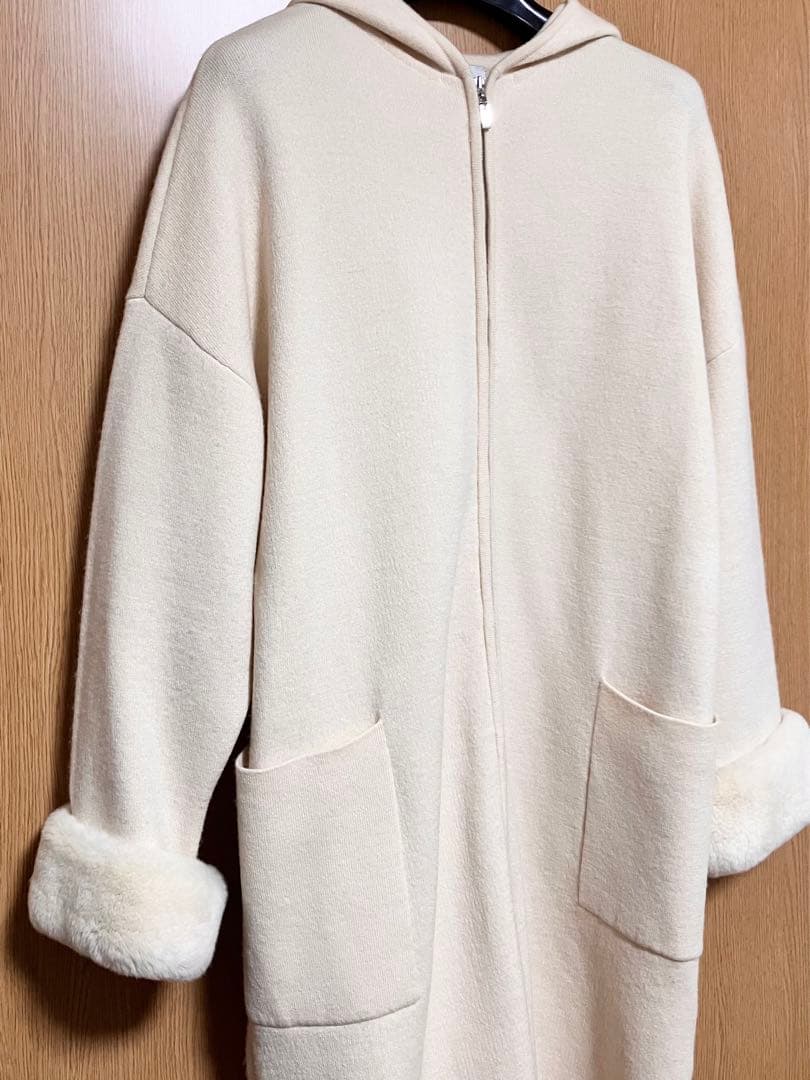 美品　ネミカ　2way カーディガン　ニット　レッキスラビットファー　アウター