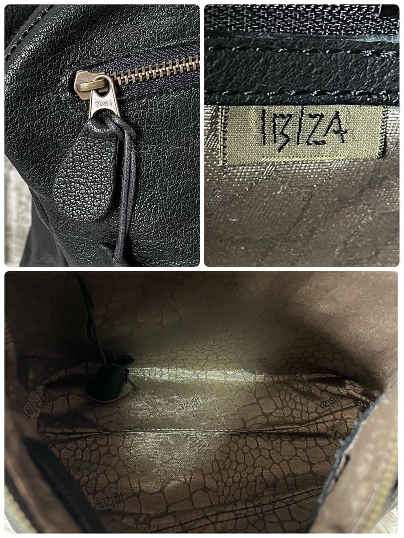 【新品未使用】イビサ　ぞうモチーフ　レザー　バックパック　リュック