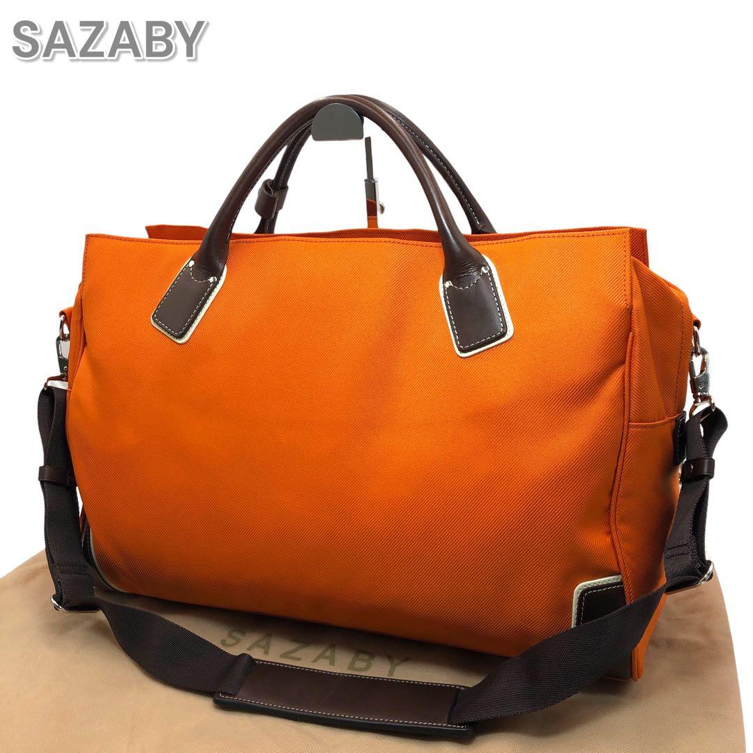 美品 SAZABY サザビー 2way ボストンバッグ ショルダーバッグ 鍵付き