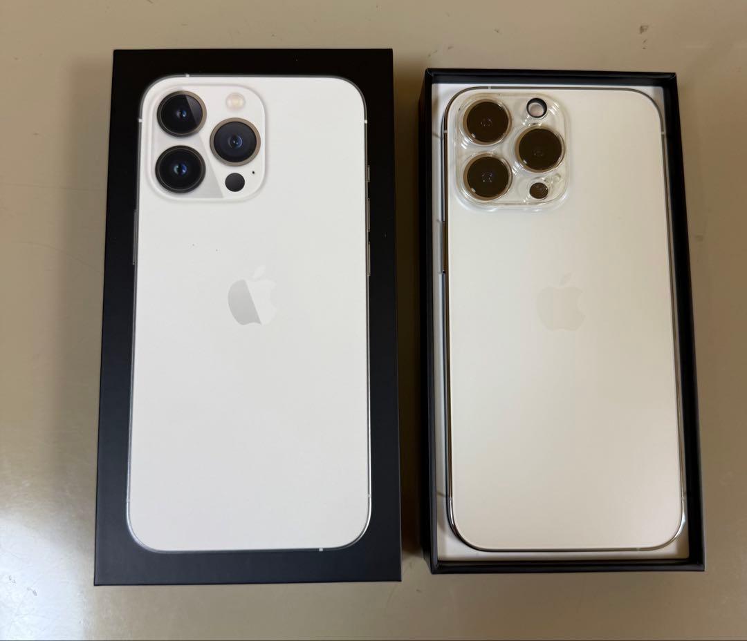 iPhone 13Pro 128GB シルバー　純正レザーケース付き