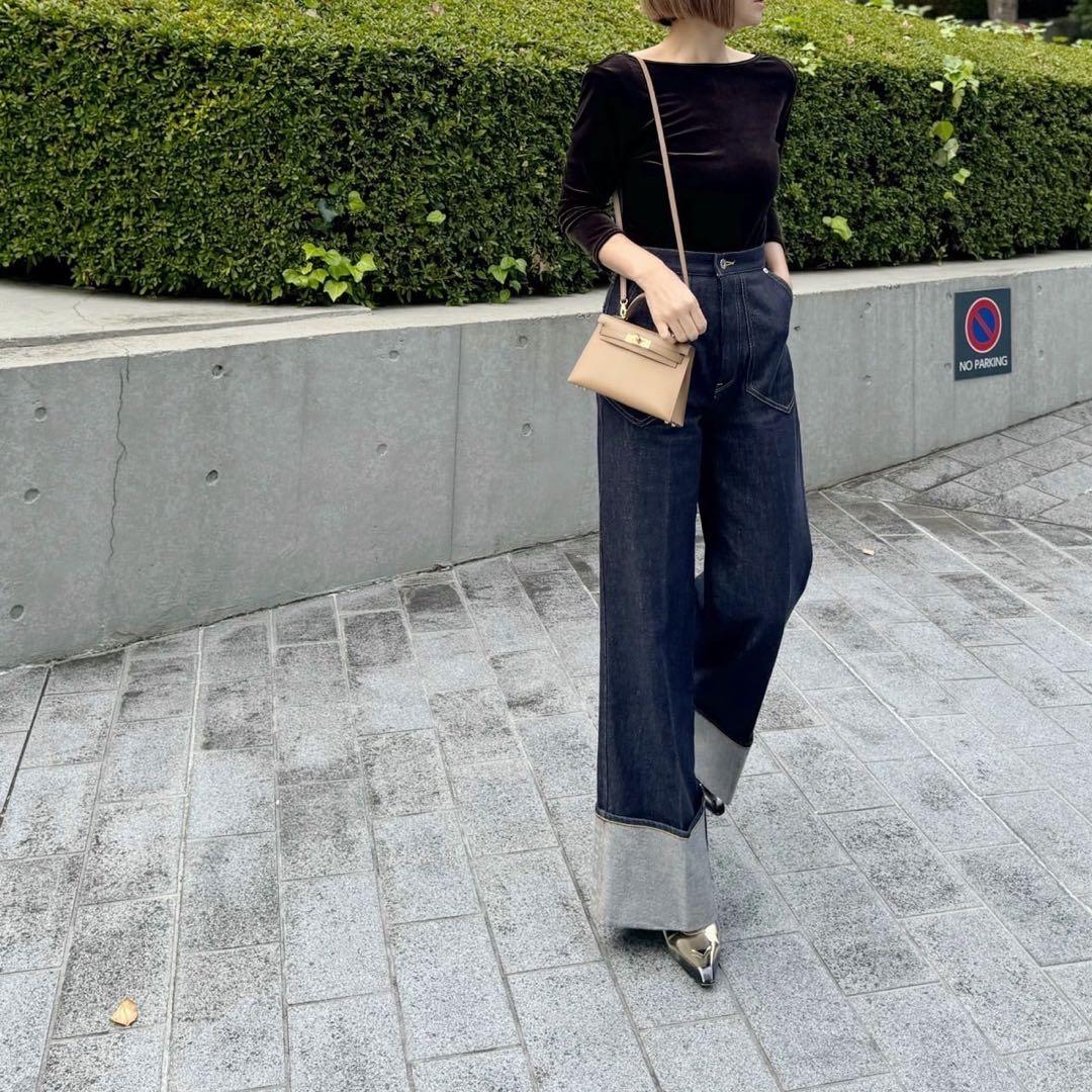 cygne シーニュ　ロールアップデニム Laetitia 0