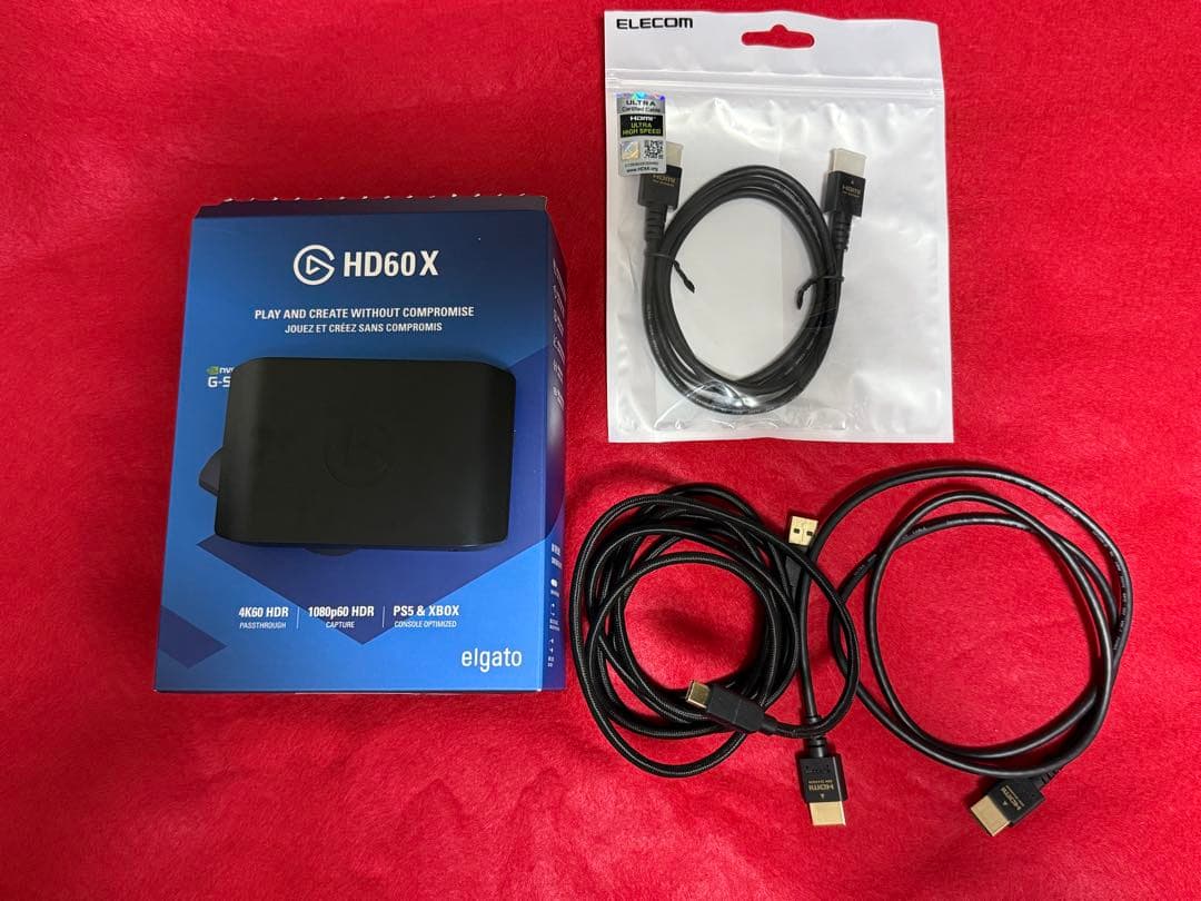 使用1回のみ　elgato HD60 X キャプチャーボード　おまけあり