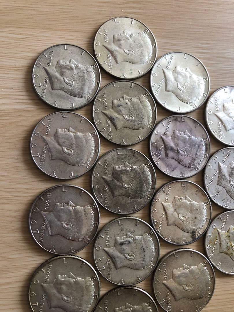 K*s様 N1517【アメリカ・銀貨】ハーフダラー　50セント　銀貨　18枚セッ