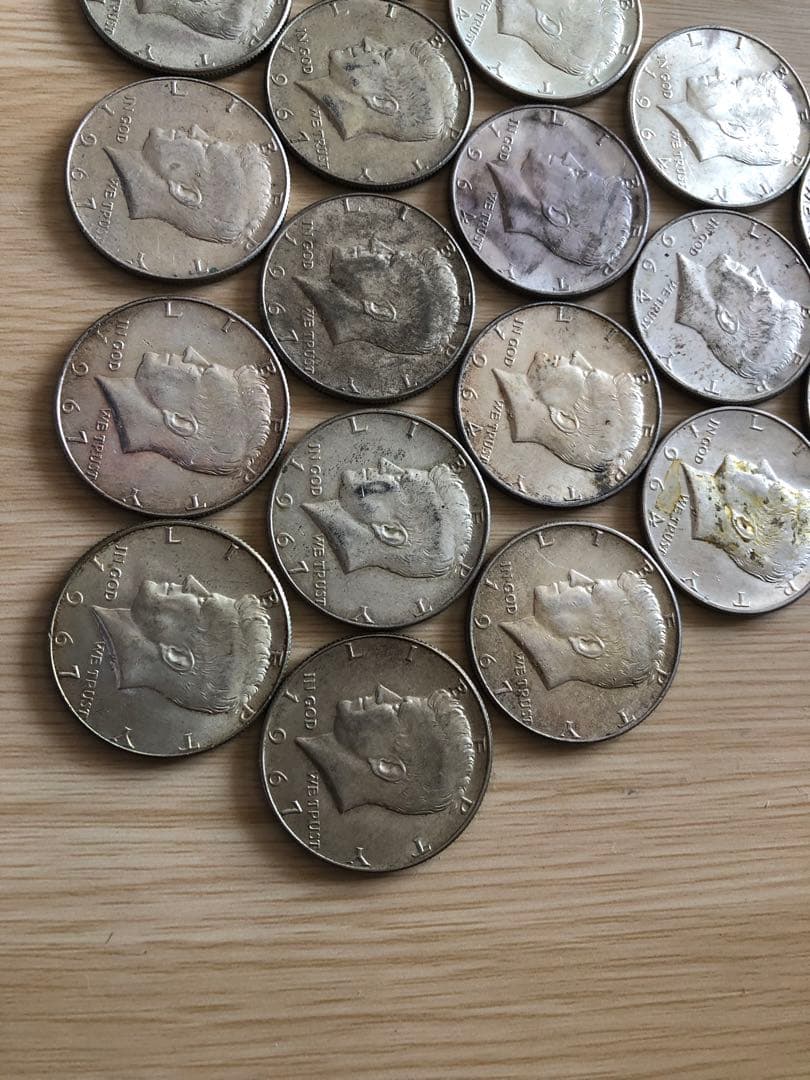 K*s様 N1517【アメリカ・銀貨】ハーフダラー　50セント　銀貨　18枚セッ