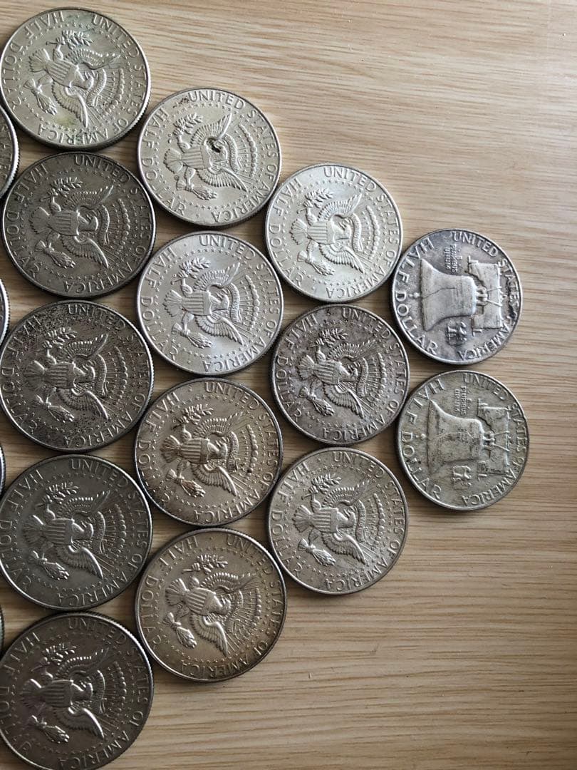 K*s様 N1517【アメリカ・銀貨】ハーフダラー　50セント　銀貨　18枚セッ