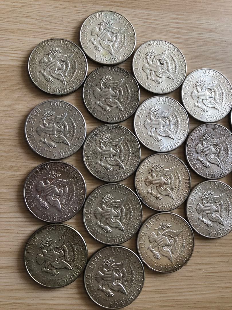 K*s様 N1517【アメリカ・銀貨】ハーフダラー　50セント　銀貨　18枚セッ