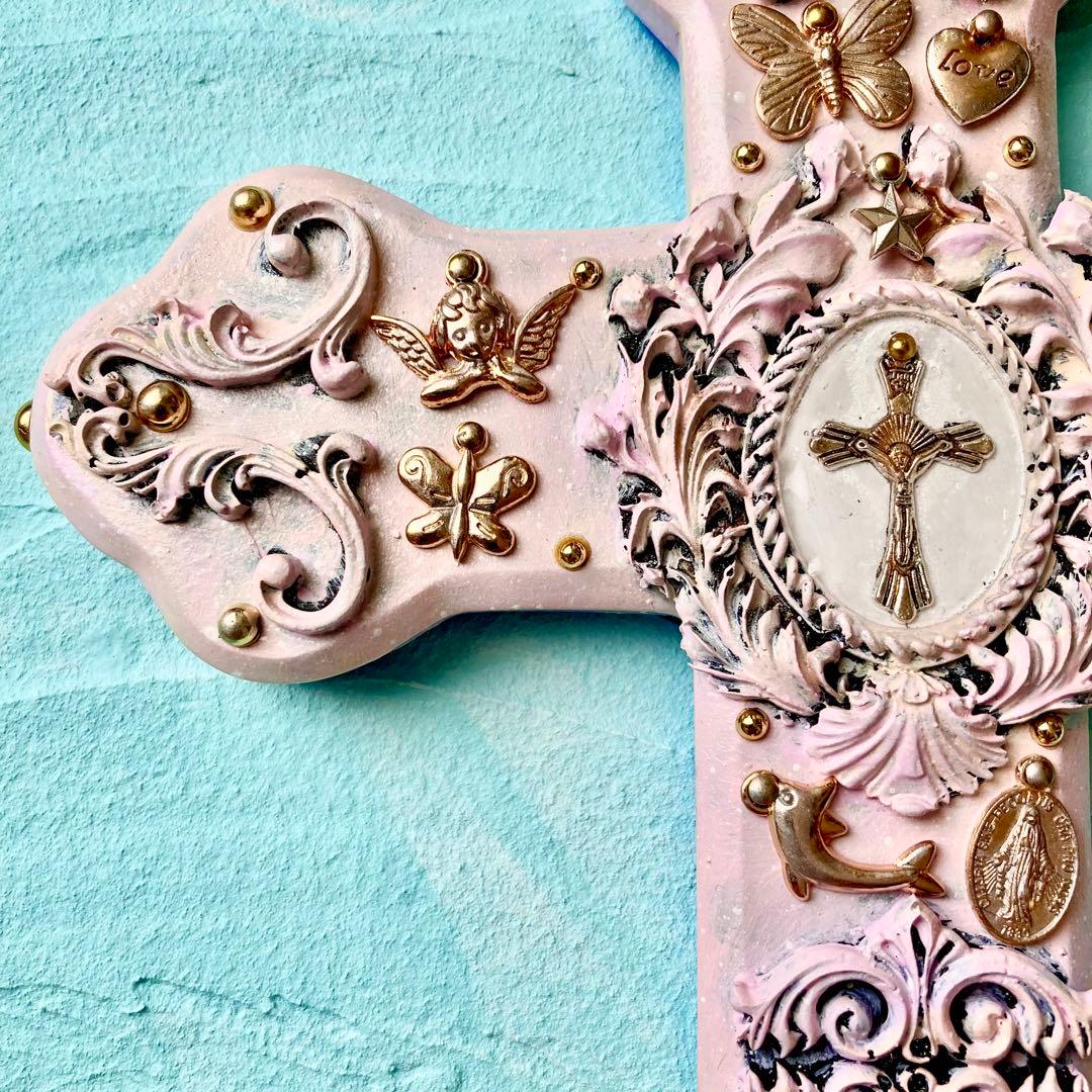 十字架　ウォールデコ　ウォールアート　メキシコ雑貨　壁飾り　ミラグロクロス