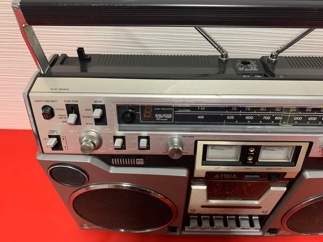 美品希少AIWAラジカセ CS-80 昭和レトロ ラジカセ 中古動作品