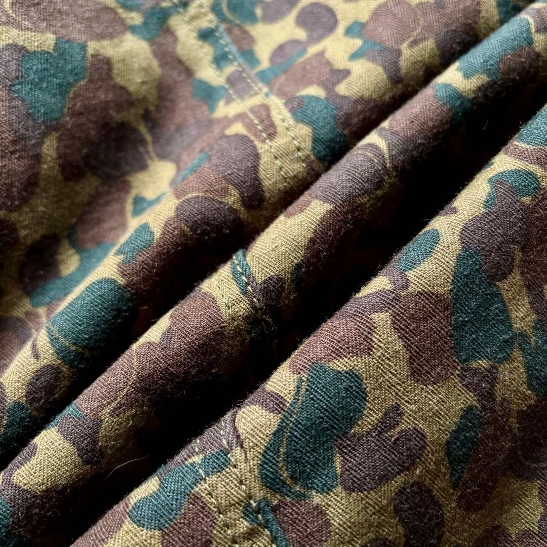 【日本製】 桃太郎ジーンズ 迷彩柄モッズコート 裏地ボア サイズ38