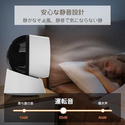 MOSMEE サーキュレーター 最大出力30畳 パワフル送風 静音 風量6段階A