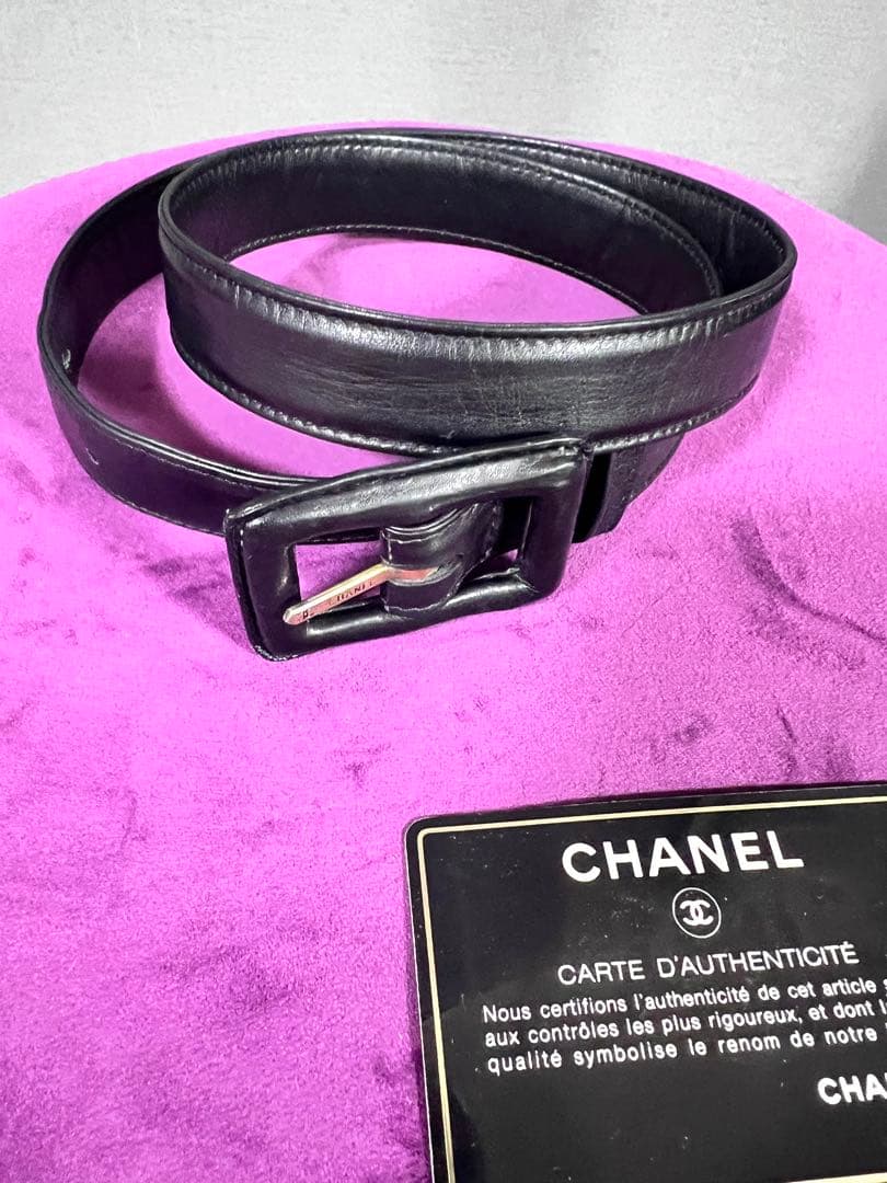 【美品】CHANEL ブラック レザー ボディバッグ