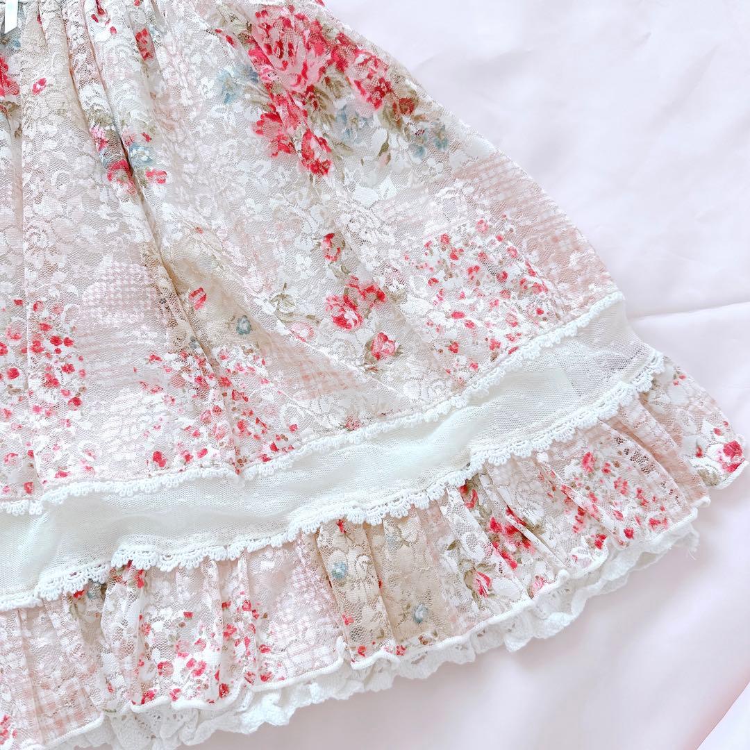 LIZLISA✨姫カジ 姫ギャル 平成 当時物 y2k レース 花柄 ワンピース