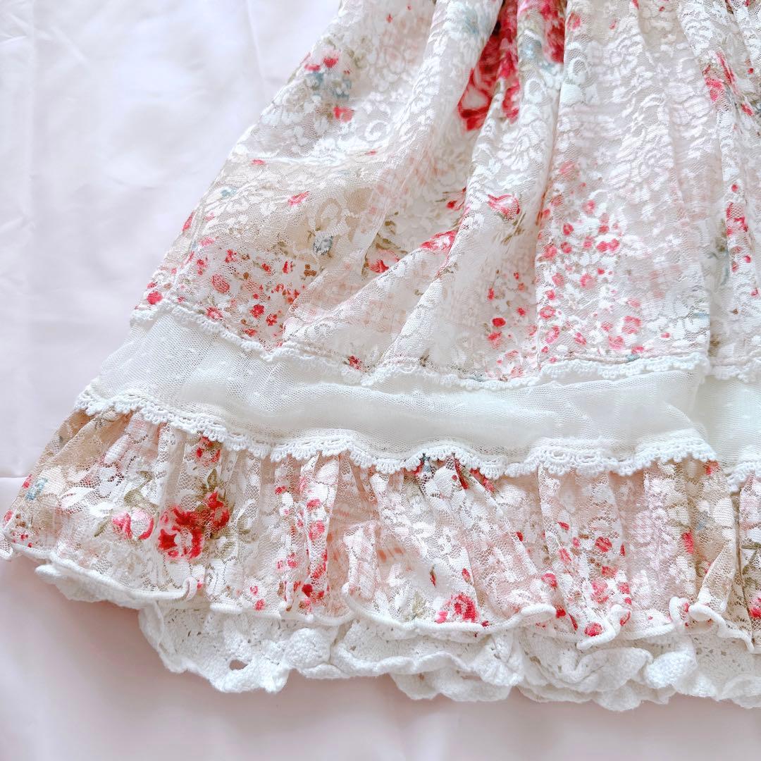 LIZLISA✨姫カジ 姫ギャル 平成 当時物 y2k レース 花柄 ワンピース