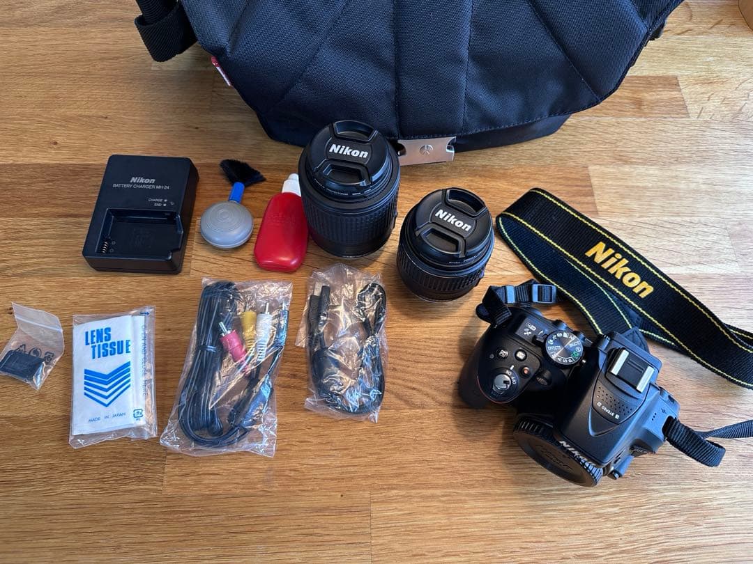 【箱、カメラバッグ付き】NikonD5300デジタル一眼レフカメラ レンズセット