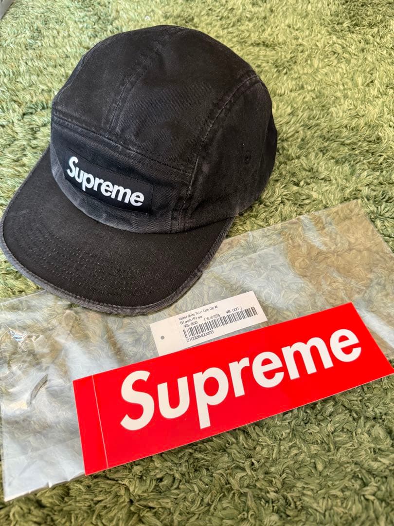 Supreme Washed chino Twill Camp Cap キャップ
