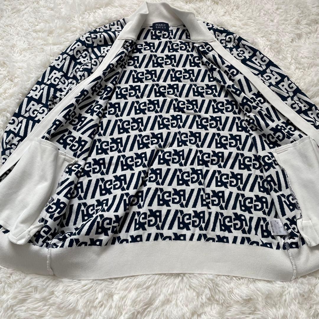 パーリーゲイツ　PGロゴジャケット ロゴワッペン　総柄　トップス　メンズゴルフ